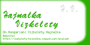 hajnalka vizkelety business card